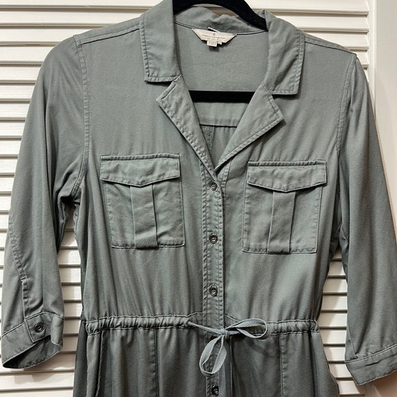 French Connection Kruger Tie Waist Shirt Dress - Picture 2 of 8